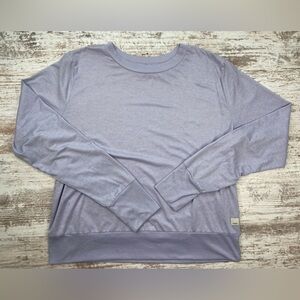 EUC Vuori Daydream Crew Shirt Long Sleeve Large L Periwinkle Blue VW133